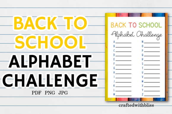Back to School Alphabet Challenge Game Graphic Teaching Materials By craftedwithbliss