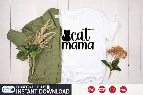 Cat Mama Svg Graphic T-shirt Designs By CraftStore