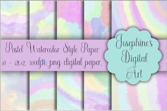 Tie Dye Pastel Digital Paper Graphic Backgrounds By Josephine's Digital Art