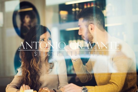 Couple Drinking an Espresso Graphic People By AntonioGravante