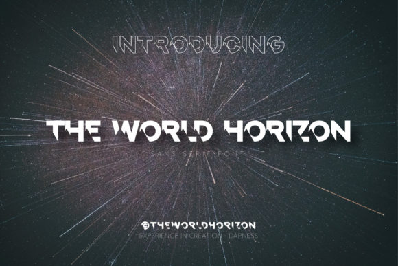 The World Horizon Display Font By drg studio