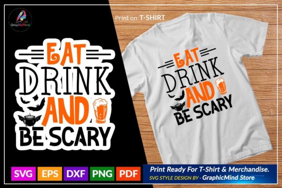 Eat Drink and Be Scary Gráfico Manualidades Por GraphicMind