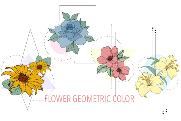 Flower Geometric Illustration Illustration Illustrations Imprimables Par ellette.lorelei