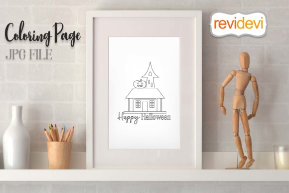 Haunted House Coloring Page Graphic Coloring Pages & Books Kids By Revidevi