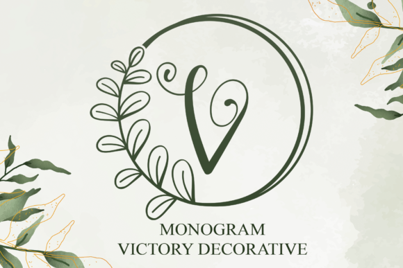 Victory Fontes Decorative Fonte Por Monogram, S.KOM