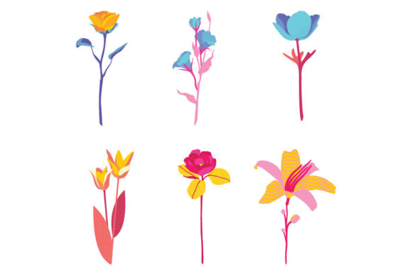 Various Kinds of Flowers Icon Design Grafik Symbole Von w.k.d.studio95