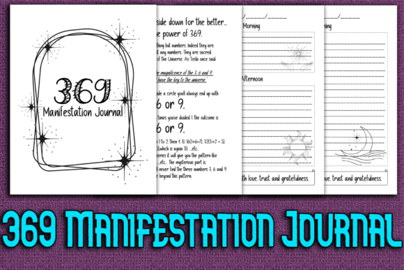 369 Manifestation Journal and Workbook Grafica KDP Interni Di Mary's Designs