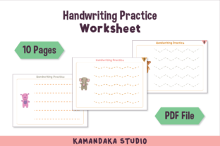 Handwriting Practice Worksheet for Kids Graphic 3rd grade By kamandakastudio 1