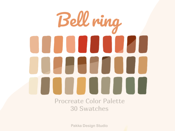 Christmas Color Palette Procreate Bell Graphic Actions & Presets By Pakka Design Studio