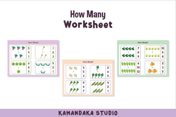 Counting How Many Worksheet for Kids Graphic 6th grade By kamandakastudio