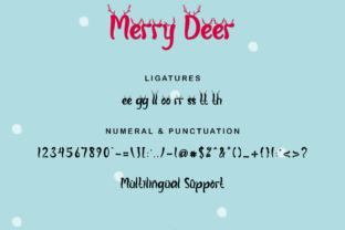 Merry Deer Decorative Font By yogaletter6 10