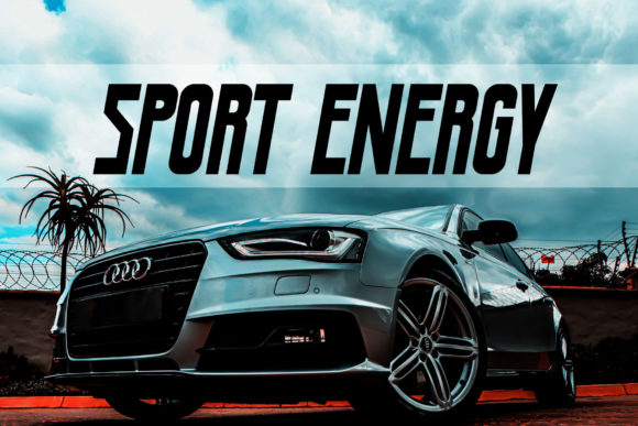 Sport Energy Czcionki do Wyświetlania Czcionka Przez Designvector10