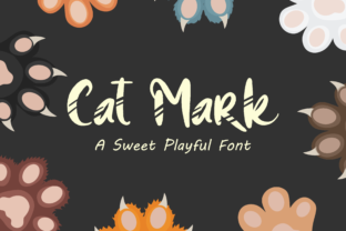 Cat Mark Display Font By loklike 1