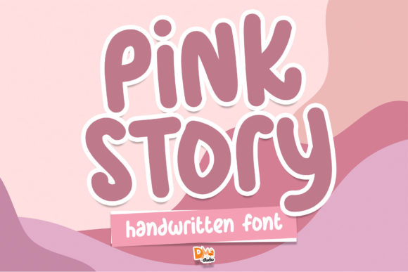 Pink Story Skript-Schriftarten Schriftart Von dmletter31
