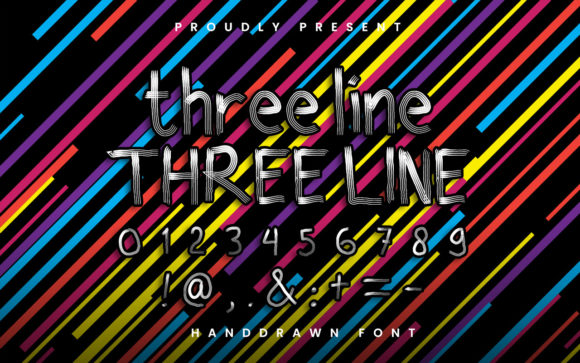 Three Line Display Font By nemo