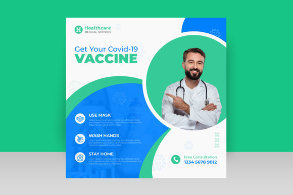 Covid-19 Vaccination Banner Template Graphic Graphic Templates By tajulislam12