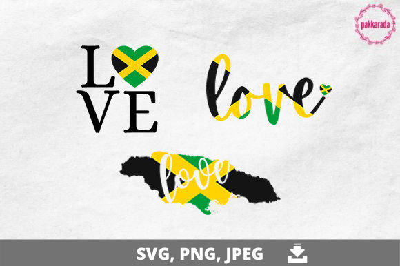 Love Jamaica Graphic Crafts By pakkarada