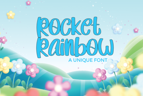 Rocket Rainbow Display Font By LetterPack