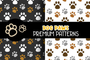 Cute Dog Paws Digital Papers Patterns Graphic Patterns By Grafixeo 3