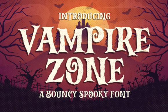 Vampire Zone Display-Schriftarten Schriftart Von Blankids Studio