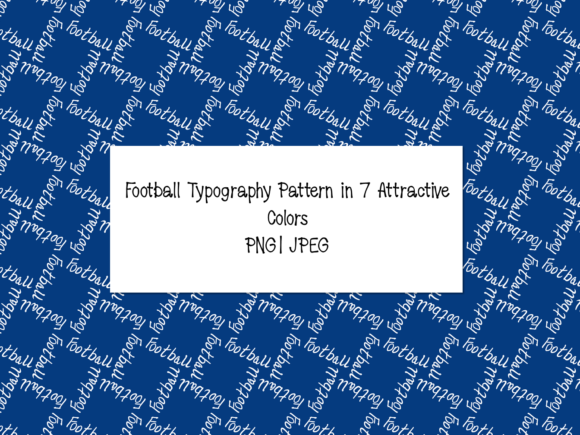 Football Typography Digital Paper Graphic Patterns By Artistology