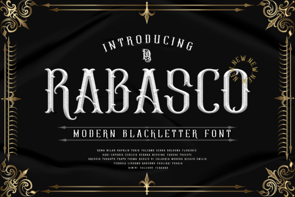 Rabasco Blackletter Font By Dansdesign
