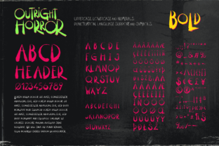 Outright Horror Display Font By wingsart 4