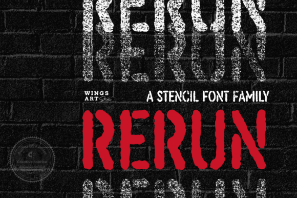 ReRun Display Font By wingsart