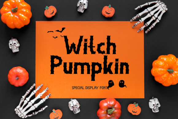 Witch Pumpkin Display Font By yogaletter6