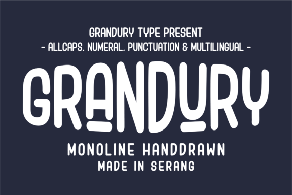 Grandury Font Display Font Di hptypework