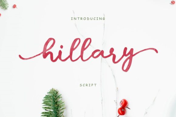 Hillary Script Script & Handwritten Font By Stellar Studio