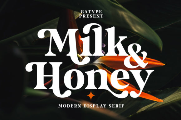 Milk and Honey Font Serif Font Di gatype