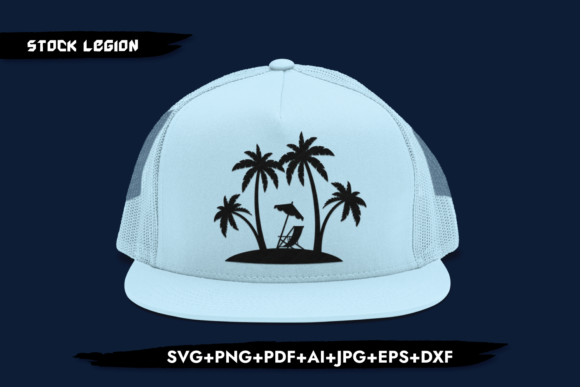 Palm Tree Beach Graphic Objects By sidd77