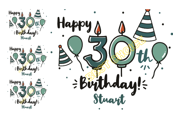 Birthday Design 30th Birthday Graphic Print Templates By The Art Ink Jewelry