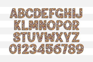 Fall Autumn Alphabet Letters Sublimation Graphic Illustrations By GoodsCute 5