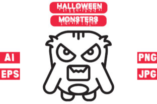 Halloween Monster Coloring Page Set 91 Grafik Ausmalseiten & Malbücher für Kinder Von NyDesign 1