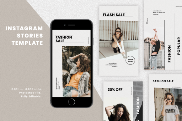 Instagram Stories Template Fashion Graphic UX and UI Kits By shinysual