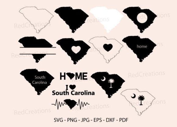 South Carolina State Svg, Monogram Frame Graphic Crafts By RedCreations