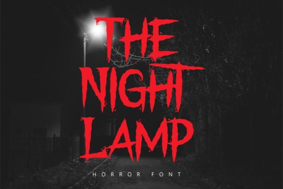 The Night Lamp Font Display Font Di putracetol