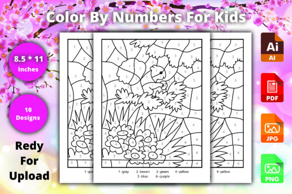 Color by Numbers Coloring Pages Vol 01 Grafik KDP-Interieurs Von Das_Design