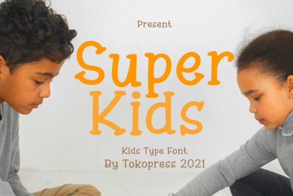 Superkids Display Font By tokopress.fonts
