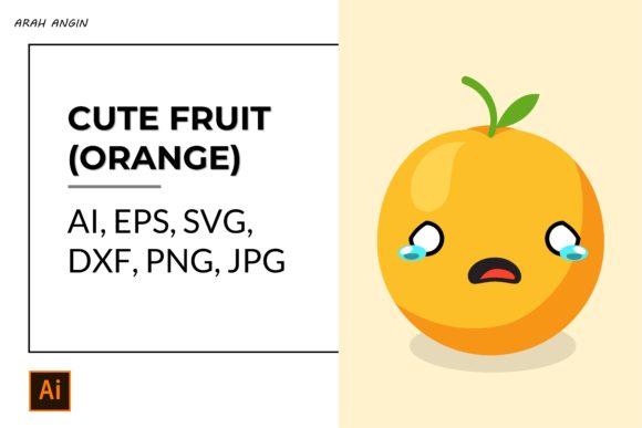 Cute Fruits - Orange #25 Gráfico Ilustraciones Imprimibles Por studioarahangin