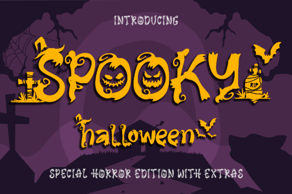 Spooky Halloween Decorative Font By Creaditive Design