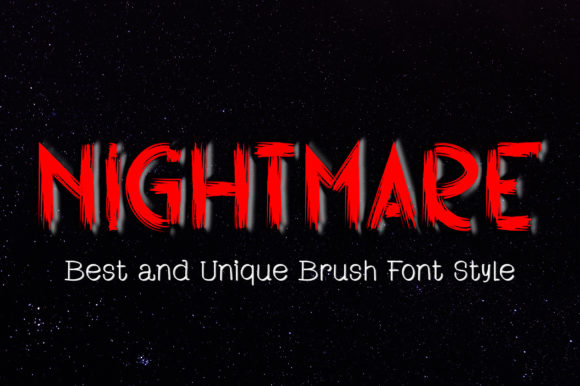 Nightmare Display Font By aprianaart
