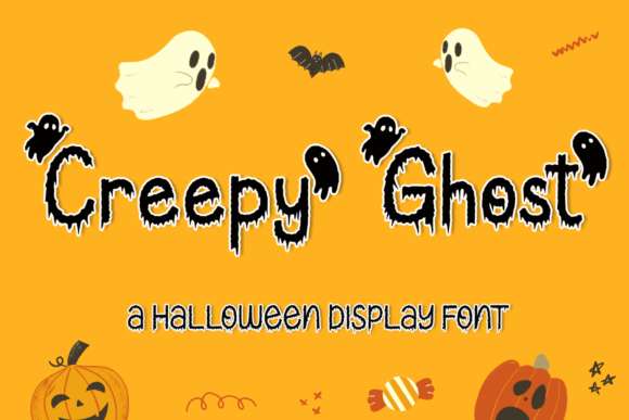 Creepy Ghost Display Font By AEN Creative Studio