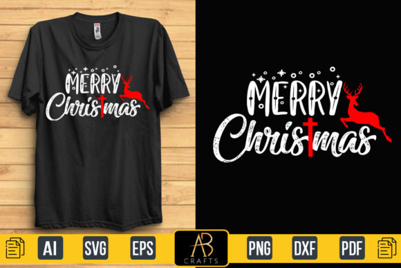 Merry Christmas T Shirt Design Graphic Print Templates By Abcrafts
