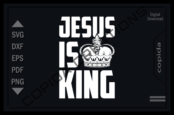 Jesus is King Svg Printable Cut File Gráfico Manualidades Por Copida