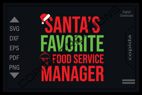 Santa's Favorite Food Service Manager Gráfico Manualidades Por Copida