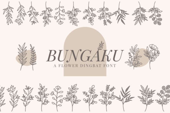 Bungaku Dingbats Font By SiapGraph
