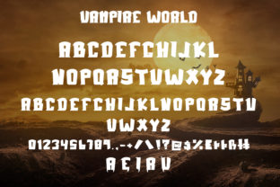 Vampire World Czcionki do Wyświetlania Czcionka Przez Arendxstudio 7